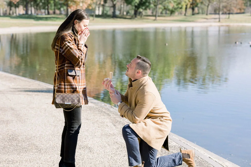 Surprise proposal beside the water in Washington DC