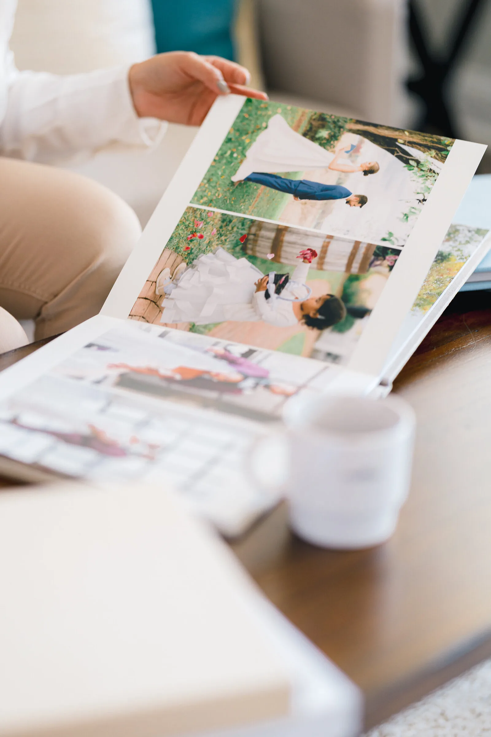 A handcrafted wedding album preserving the complete celebration