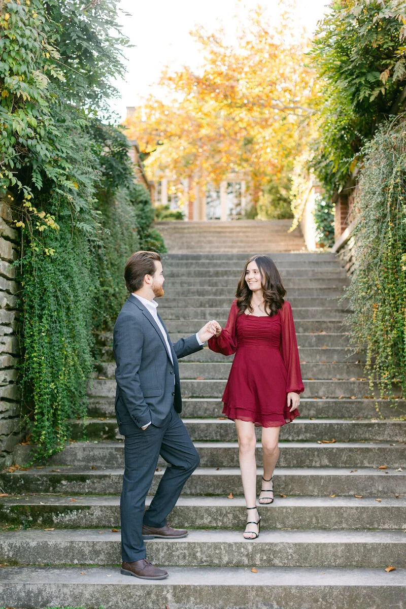 Caitlyn and Gray during their Washington DC fall engagement session