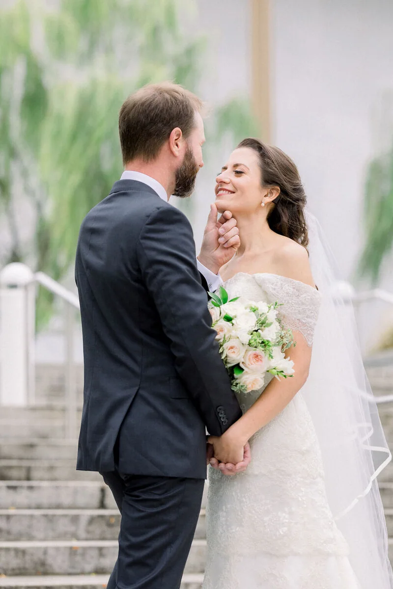 Anna and Jason on their wedding day